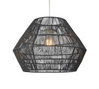 Litecraft Belsay String Rattan Easy Fit Lampshade - Black