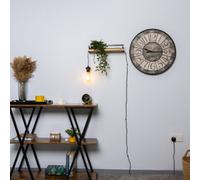 Litecraft Bronze Fresia Black Cable Plug In Ceiling Pendant