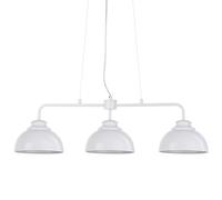 LITECRAFT Brooklyn Ceiling Pendant Industrial Style 3 Light Fitting - White