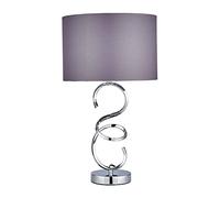 LITECRAFT Cali Table Lamp Touch Sensitive Sculptured Base with Shade - Polished Chrome