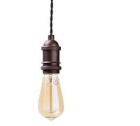 LITECRAFT Ceiling Pendant Braided Cable Industrial E27 1 Light - (Antique Bronze)