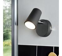 Litecraft Chobham Black Adjustable Spotlight Wall Light