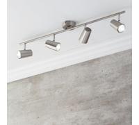 Litecraft Chobham Satin Nickel Adjustable Ceiling Spotlight Bar