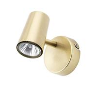 LITECRAFT Chobham Spotlight Adjustable Wall Ceiling GU10 1 Light - Satin Brass