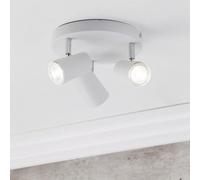 LITECRAFT Chobham Spotlight Plate Adjustable GU10 Ceiling 3 Light - White