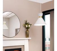 Litecraft Connie Hourglass Ceiling Pendant Light - White