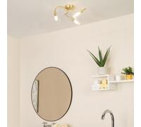 Litecraft Cora Satin Brass 3 Arm Tangle Bathroom Flush Ceiling Light