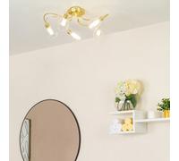 Litecraft Cora Satin Brass 5 Arm Tangle Bathroom Flush Ceiling Light