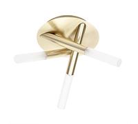LITECRAFT Cross Ceiling Light Bathroom Semi Flush IP44 Rated 3 Arm - (Satin Brass)