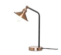 LITECRAFT Danica Table Lamp Adjustable Base with Diner Shade - Antique Copper