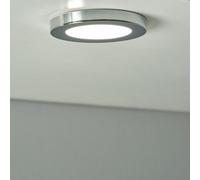 Litecraft Darly Chrome 1 Lamp Modern Bathroom 6W Led Flush Ceiling Light