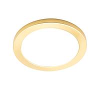 LITECRAFT Darly Flush Ceiling or Wall Light Integrated LED - (18 Watt, Satin Brass)