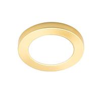 LITECRAFT Darly Small Flush Ceiling or Wall Light Integrated LED - (6 Watt, Satin Brass)