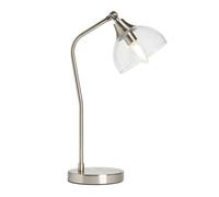 LITECRAFT Darryl Task Table Lamp Adjustable Base with Dome Shade - Satin Nickel