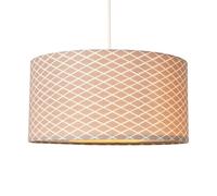 Litecraft Dee Light Shade 40cm Diamond Print Drum Easy Fit Lampshade (Burgundy)