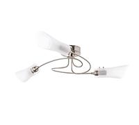 Litecraft Fiji 3 Arm Semi Flush Ceiling Light With Glass Shades Chrome