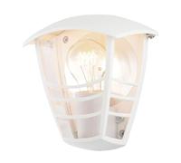 LITECRAFT Francis Wall Light Outdoor Half Lantern IP44 Rated E27 Fitting - White