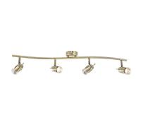 LITECRAFT Frank Spotlight Bar Adjustable Indoor Ceiling Light - (Antique Brass, 4 Light)