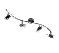 LITECRAFT Frank Spotlight Bar Adjustable Indoor Ceiling Light - (Black Nickel, 4 Light)
