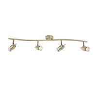 LITECRAFT Frank Spotlight Bar Ceiling 4 Light with LED Bulbs - Antique Brass