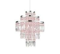 BHS Lighting Glow Jewelled Easy Fit Light Shade in Silver BHS Lighting Silver