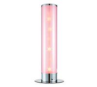LITECRAFT Glow Galaxy Table Lamp Cylinder Colour Changing LED Base - Polished Chrome