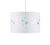 Litecraft Glow Light Shade 30 cm Easy Fit Children's Lampshade - (Iridescent, Stars)