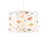 Litecraft Glow Light Shade 30 cm Easy Fit Children's Lampshade - (Multi Coloured, Dinosaurs)
