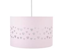 Litecraft Glow Light Shade 30 cm Easy Fit Hearts Children's Lampshade - Pink