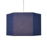 LITECRAFT Glow Light Shade 30cm Easy Fit Hexagon Children's Lampshade - Blue