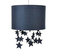 Litecraft Glow Light Shade 30cm Easy Fit Stars Mobile Childrens Lampshade - Blue