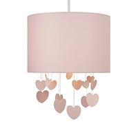 Litecraft Glow Light Shade 30cm Easyfit Hearts Mobile Childrens Lampshade - Pink