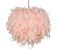 Litecraft Glow Light Shade 40 cm Easy Fit Feather Ball Children's Lampshade - Pink