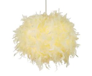 Litecraft Glow Light Shade 40 cm Easy Fit Feather Ball Children's Lampshade - Yellow