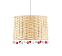 Litecraft Glow Light Shade Pom Pom 30 cm Easy Fit Children's Lampshade - Natural