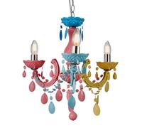 Litecraft Glow Marie Chandelier Crystal Effect Childrens 3 Light - Multicoloured [EEK: Unknown]