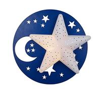 LITECRAFT Glow Moon & Stars Wall Light Children's LED Night Light - Blue, White