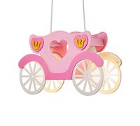 LITECRAFT Glow Princess Carriage Ceiling Pendant Children's Bedroom Light - Pink