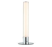 LITECRAFT Glow Shimmer Table Lamp Cylinder Colour Changing LED Base - Chrome