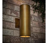 Litecraft Haddon Brushed Gold Up And Down Outdoor Wall Light