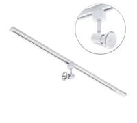 Litecraft Harlem White 1 Head 1M Straight Kitchen Ceiling Light With Led Bulbs