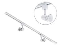 Litecraft Harlem White 2 Head 1M Straight Kitchen Ceiling Light With Led Bulbs
