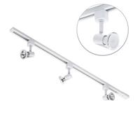 Litecraft Harlem White 3 Head 1M Straight Kitchen Ceiling Light With Led Bulbs