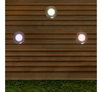 Litecraft Harold Black Led Solar Outdoor Recessed Deck Light Kit