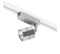 LITECRAFT Hexagonal Silver MR16 Adjustable GU10 Spotlight Head Track