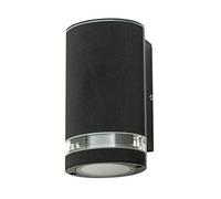 LITECRAFT Holme Outdoor Oval Wall Light in Black - (Up or Down, No Photocell Sensor)