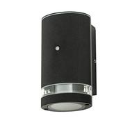 LITECRAFT Holme Outdoor Oval Wall Light in Black - (Up or Down, Photocell Sensor)