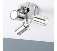 Litecraft Hugo Chrome 3 Light Bathroom Ceiling Spotlight Plate