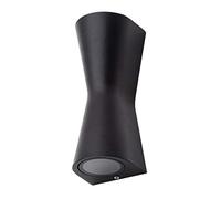 LITECRAFT Keila Up & Down Outdoor Hourglass Style IP44 Rated Wall Light - (Black)