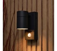 Litecraft Kenn Black Outdoor Wall Light With Pir Sensor